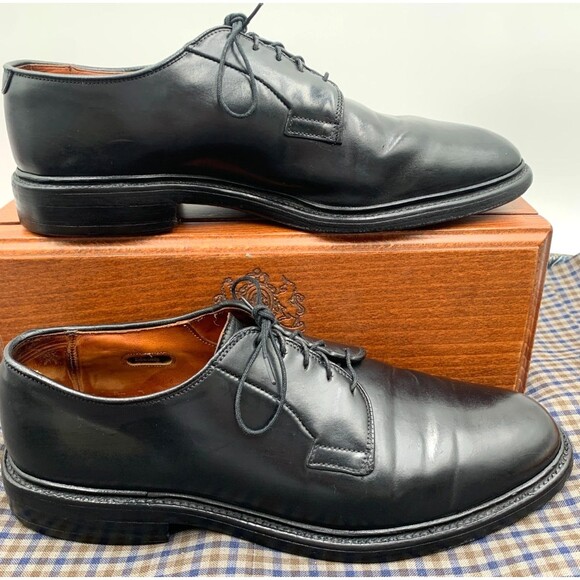 VTG Allen Edmonds *Leeds* Cordovan Derby Plain Toe Blucher Mens 10